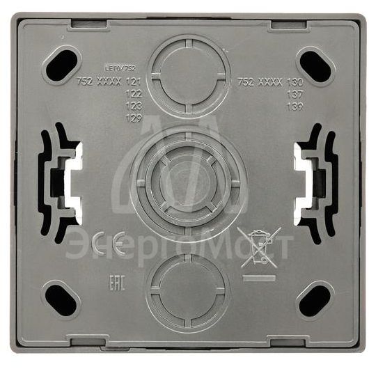 Розетка 1-мест. с заземл. LETO ПБТ платина LEZARD 752-3500-122B