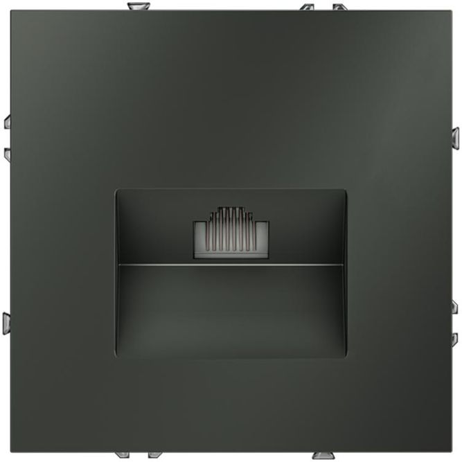 Розетка компьютерная 1-м СП S70 RJ45 кат.6 механизм титан Voltum VLS060106