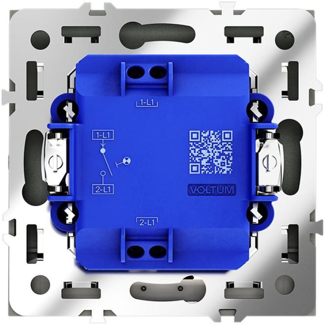 Выключатель 1-кл СП S70 10А с подсветкой механизм титан Voltum VLS010206