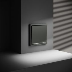 Выключатель 1-кл СП S70 10А с подсветкой механизм титан Voltum VLS010206