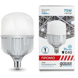Лампа светодиодная Elementary T140 75Вт 6500К E40 7000лм Promo Gauss 60438
