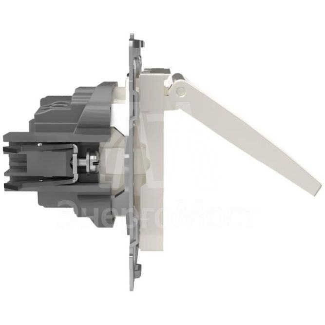 Розетка 1-м СП Pixel 16А IP20 с заземл. защ. шторки с крышкой механизм беж. TOKOV ELECTRIC TKE-PX-R1ZSW1-C02