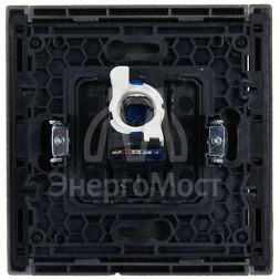 Розетка компьютерная RJ45 кат.6 FORTE&amp;amp;PIANO FP531 сталь IEK FP-K10-2-K46