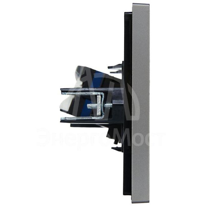 Розетка компьютерная RJ45 кат.6 FORTE&amp;amp;PIANO FP531 сталь IEK FP-K10-2-K46