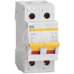 Выключатель нагрузки ВН-32 100А/2П IEK MNV10-2-100