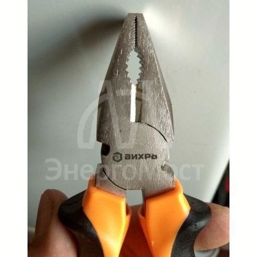 Плоскогубцы (пассатижи) 160мм никелированные двухкомпонентные рукоятки Вихрь 73/6/3/6