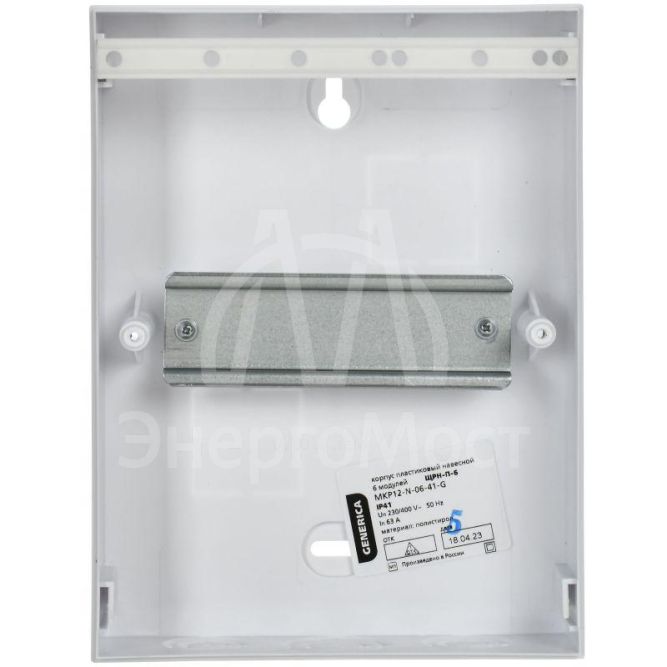 Бокс ЩРН-П-6 мод. навесной пластик IP41 GENERICA IEK MKP12-N-06-41-G