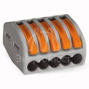 Клеммник 5х(0.08-2.5) WAGO 222-415