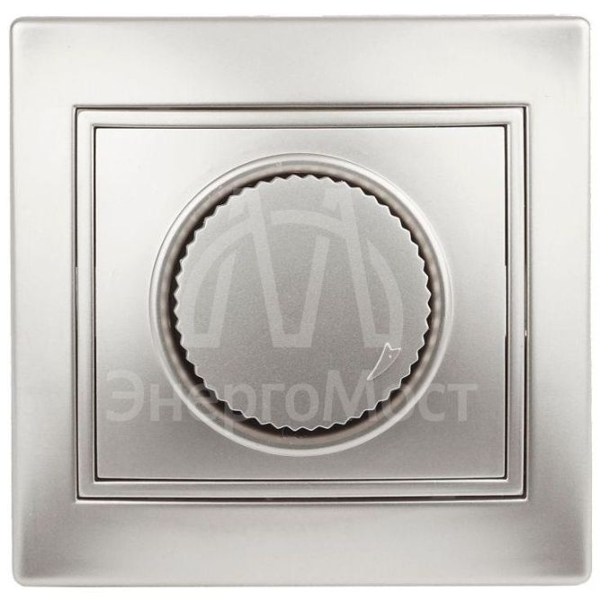 Светорегулятор СП Plano 1-401-03 поворотный 600Вт 230В IP20 алюм. Intro Б0030090