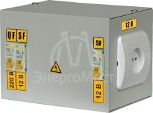Ящик с понижающим трансформатором ЯТП 0.25 220/12В (2 авт. выкл.) IEK MTT12-012-0250