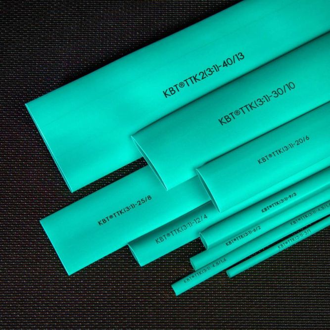 Трубка термоусадочная клеевая ТТК(3:1)-40/13 зел. (уп.10м) КВТ 102437