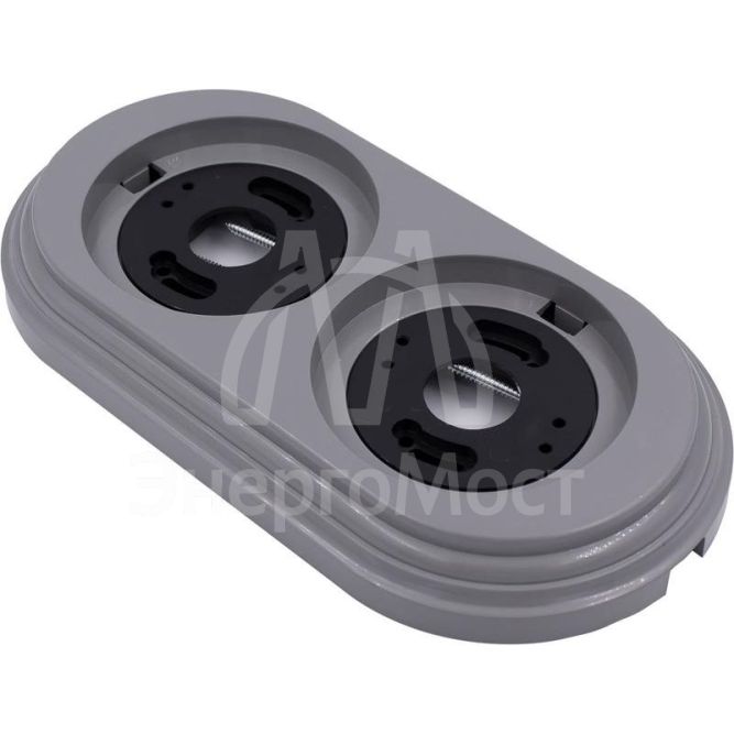 Рамка 2-х постовая пластик титан Bironi BF1-620-26