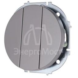 Выключатель 3-кл. СП OSEN механизм сер. матов. LEZARD 743-7488-109