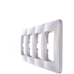 Рамка 4-м KARINA LIFE горизонт. жемчуж./бел. перламутр. LEZARD 708-3000-149