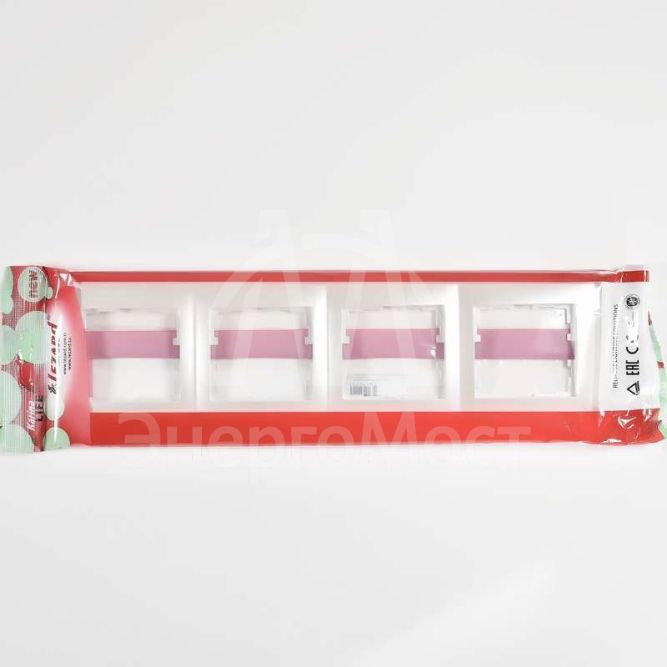 Рамка 4-м KARINA LIFE горизонт. жемчуж./бел. перламутр. LEZARD 708-3000-149