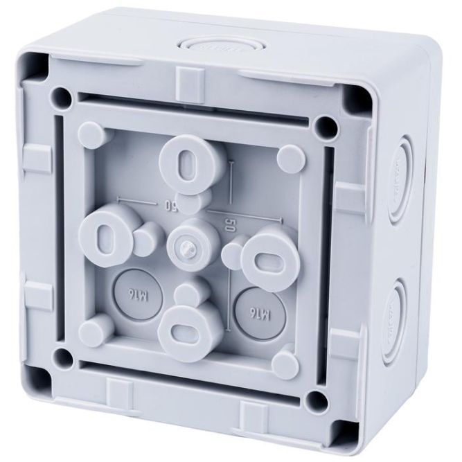 Коробка распределительная 110х110х67мм IP66 в комплекте с клеммным рядом 5х6кв.мм 41А сер. Extherm JB-60-GR