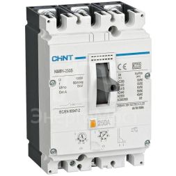 Выключатель автоматический 3п 250А 50кА NM8N-250S TM 3P с рег. термомагнит. расцеп. (R) CHINT 271176