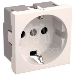 Розетка 1-м Праймер 2мод. 45х45 РКС-20-30-П с заземл. бел. IEK CKK-40D-RSZB2-K01-K