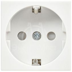 Розетка 1-м Праймер 2мод. 45х45 РКС-20-30-П с заземл. бел. IEK CKK-40D-RSZB2-K01-K