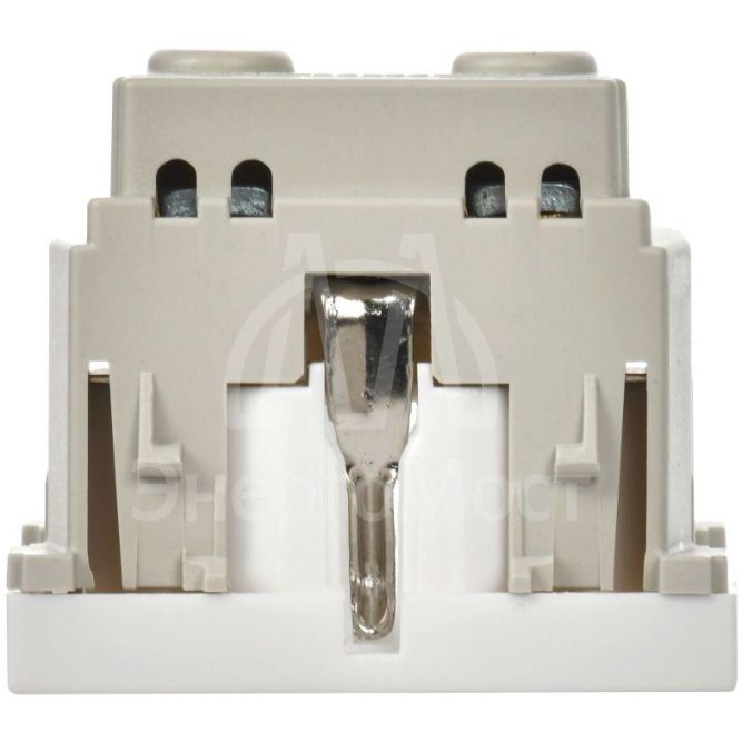 Розетка 1-м Праймер 2мод. 45х45 РКС-20-30-П с заземл. бел. IEK CKK-40D-RSZB2-K01-K