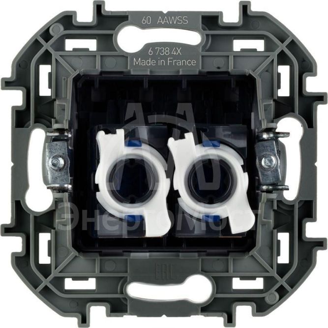 Розетка RJ45 2-м Inspiria CAT.6 UTP сл. кость Leg 673841