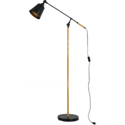 Светильник ТНО 01К-E27Ч 230В торшер напольный под лампу черн. плафон/черн. корпус IN HOME 4690612056159