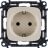 Механизм розетки 1-м СП Valena Allure 16А IP20 250В 2К+З с лиц. панелью защ. шторки безвинт. зажимы сл. кость Leg 753820