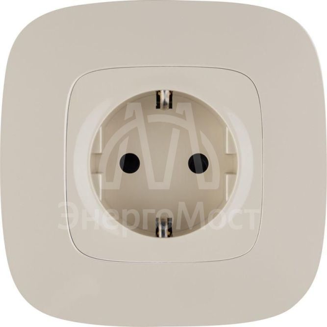Механизм розетки 1-м СП Valena Allure 16А IP20 250В 2К+З с лиц. панелью защ. шторки безвинт. зажимы сл. кость Leg 753820