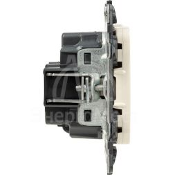 Механизм розетки 1-м СП Valena Allure 16А IP20 250В 2К+З с лиц. панелью защ. шторки безвинт. зажимы сл. кость Leg 753820