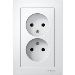 Розетка двойная AtlasDesign без заземл.16А в сборе лотос SE ATN001320
