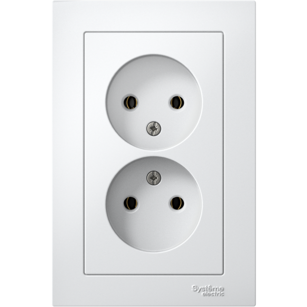 Розетка двойная AtlasDesign без заземл.16А в сборе лотос SE ATN001320