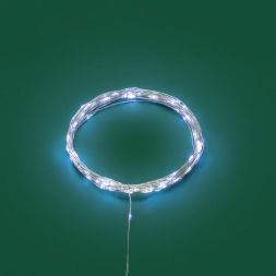 Гирлянда светодиодная "Роса" 10м 100 LED бел. IP20 3хАА (в комплект не входят) Neon-Night 302-075