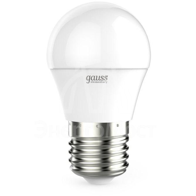 Лампа светодиодная Elementary Globe E27 8Вт 4100К Gauss 53228