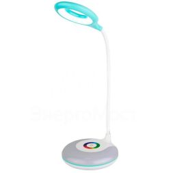 Светильник светодиодный UF-752 C13 6Вт RGB настольный 3 уровня яркости голуб. Ultraflash 14490