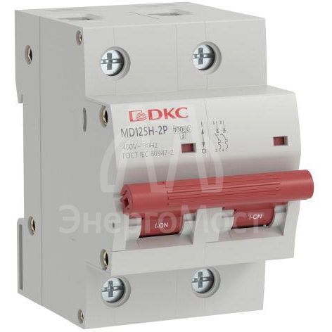 Выключатель автоматический модульный max типа MD125H 10кА 2п C 80А YON MD125H-2PC80