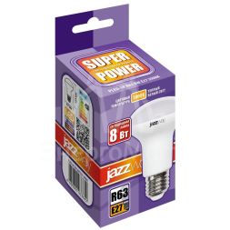 Лампа светодиодная PLED-SP R63 8Вт 3000К тепл. бел. E27 630лм 230В JazzWay 1033642