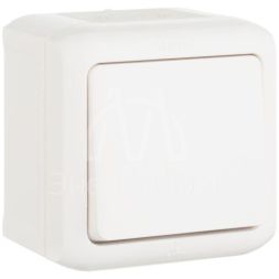 Выключатель 1-кл. ОП Quteo 10А IP44 250В 10AX бел. Leg 782300