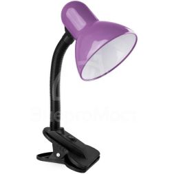 Светильник KD-320 настол. прищепка 230В 60Вт ЛОН E27 фиол. Camelion 10996