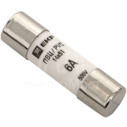 Вставка плавкая цилиндрическая ПВЦ 14х51 6А EKF pvc-14x51-6