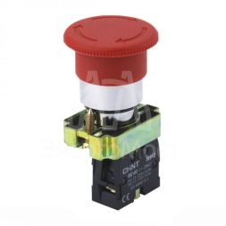 Кнопка управления &amp;quot;Грибок&amp;quot; d40мм (2) с фиксацией NP2-BS542 без подсветки красн. 1НЗ IP40 CHINT 574862