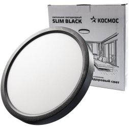 Светильник светодиодный SLIM BLACK 24Вт 4500К IP40 1620лм 230В 230х25мм КОСМОС KSlim24w_B4500K