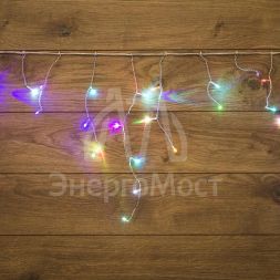 Гирлянда &amp;quot;Айсикл&amp;quot; (бахрома) 1.8х0.5м LED RGB 230В провод прозр. Neon-Night 255-009