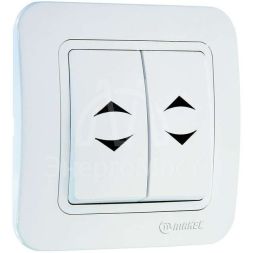 Переключатель проходной 2-кл. 1п 1мод. СП Lillium 10А IP20 бел./бел. Makel 70026