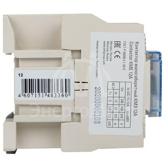 Контактор КМЭ 12А кат. 24В AC 1НО PROxima EKF ctr-s-12-24