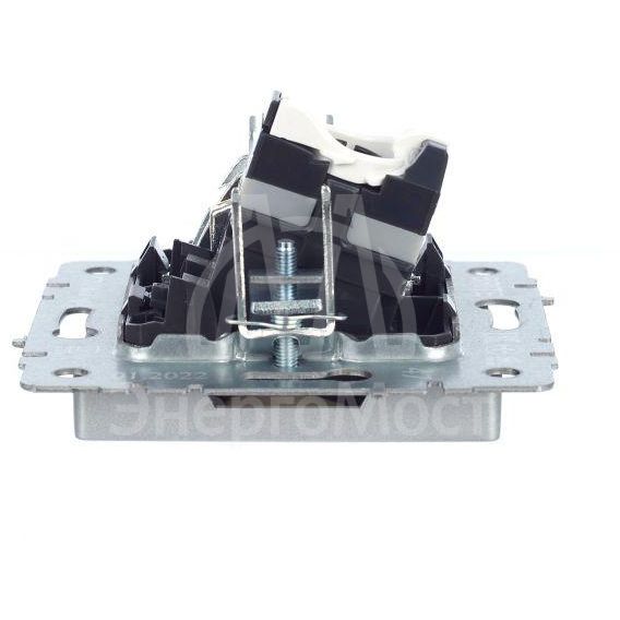 Розетка компьютерная + телевизионная 2-м Brite РТВ/РК12-БрА RJ45 кат.5E + TV алюм. IEK BR-AK20-1-K47