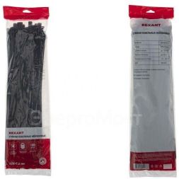 Хомут кабельный 7.6х450 нейл. черн. (уп.100шт) Rexant 07-0451-8