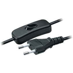 Шнур 61 720 NPS-FS-170-2х0.5-BL 1.7м с выкл. черн. Navigator 61720