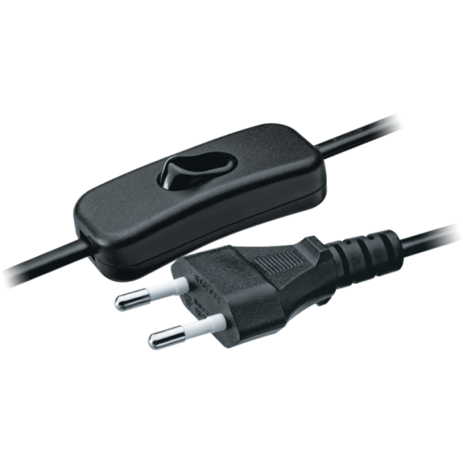 Шнур 61 720 NPS-FS-170-2х0.5-BL 1.7м с выкл. черн. Navigator 61720