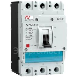 Выключатель автоматический 3п 10А 35кА AV POWER-1/3 TR AVERES EKF mccb-13-10-TR-av