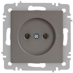 Розетка 1-м СП Accent 6-201-09 16А IP20 250В 2P титан Intro Б0063673